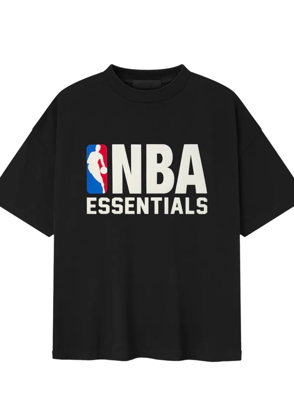 Fear of God ESSENTIALS x NBA 90s Fit Tee Vintage Black Size L NEW